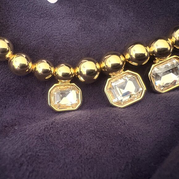 Aqua Gold Large Rhinestone Necklace NWT - Picture 10 of 12